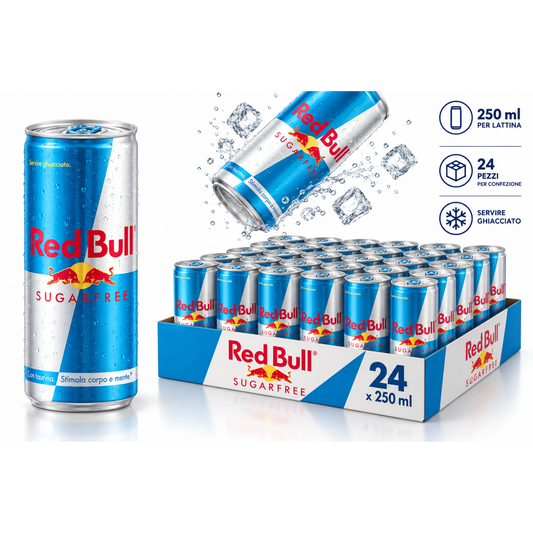 Red Bull Sugar Free 250 ml - Confezione da 24 pezzi