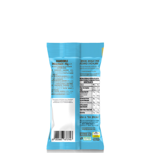Mandorle Pralinate al Caramello Salato Monoporzione Confezione 25g x 40 pezzi