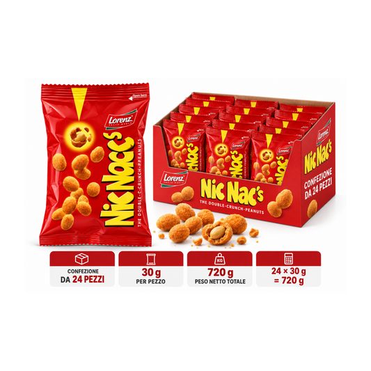 Nic Nac's 30gr - Confezione da 24 pezzi