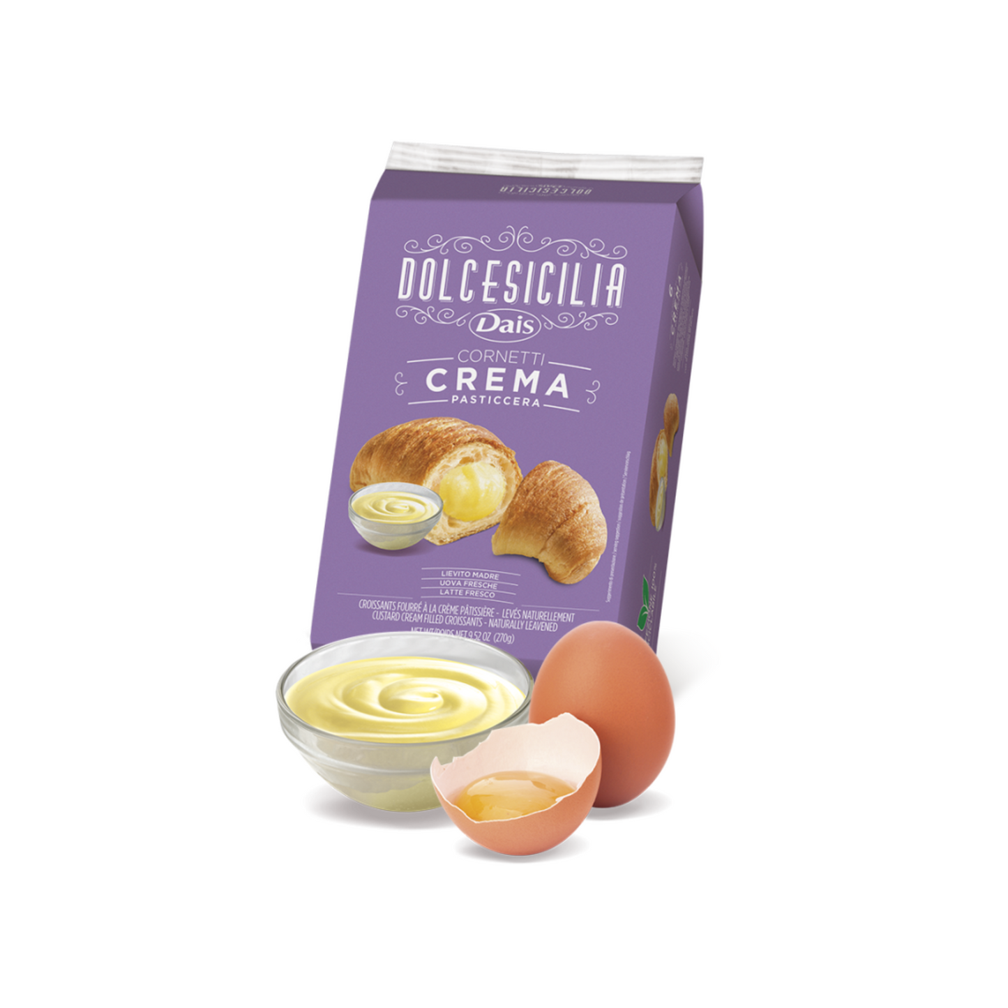 Cornetti ripieni Dais - Confezione da 6 pezzi da 300 g