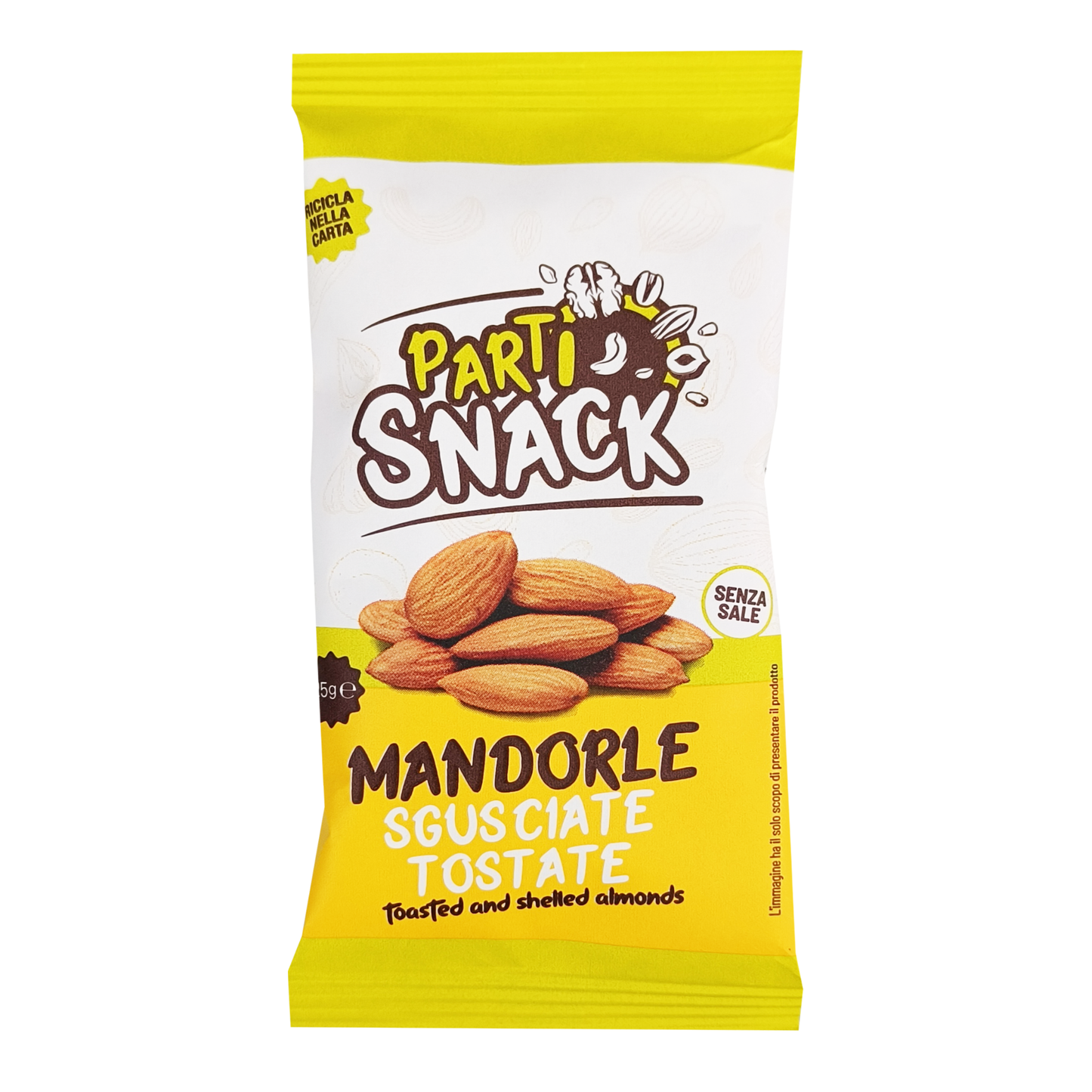 Parti Snack, Mandorle sgusciate tostate 25 gr- Confezione da 24 pz