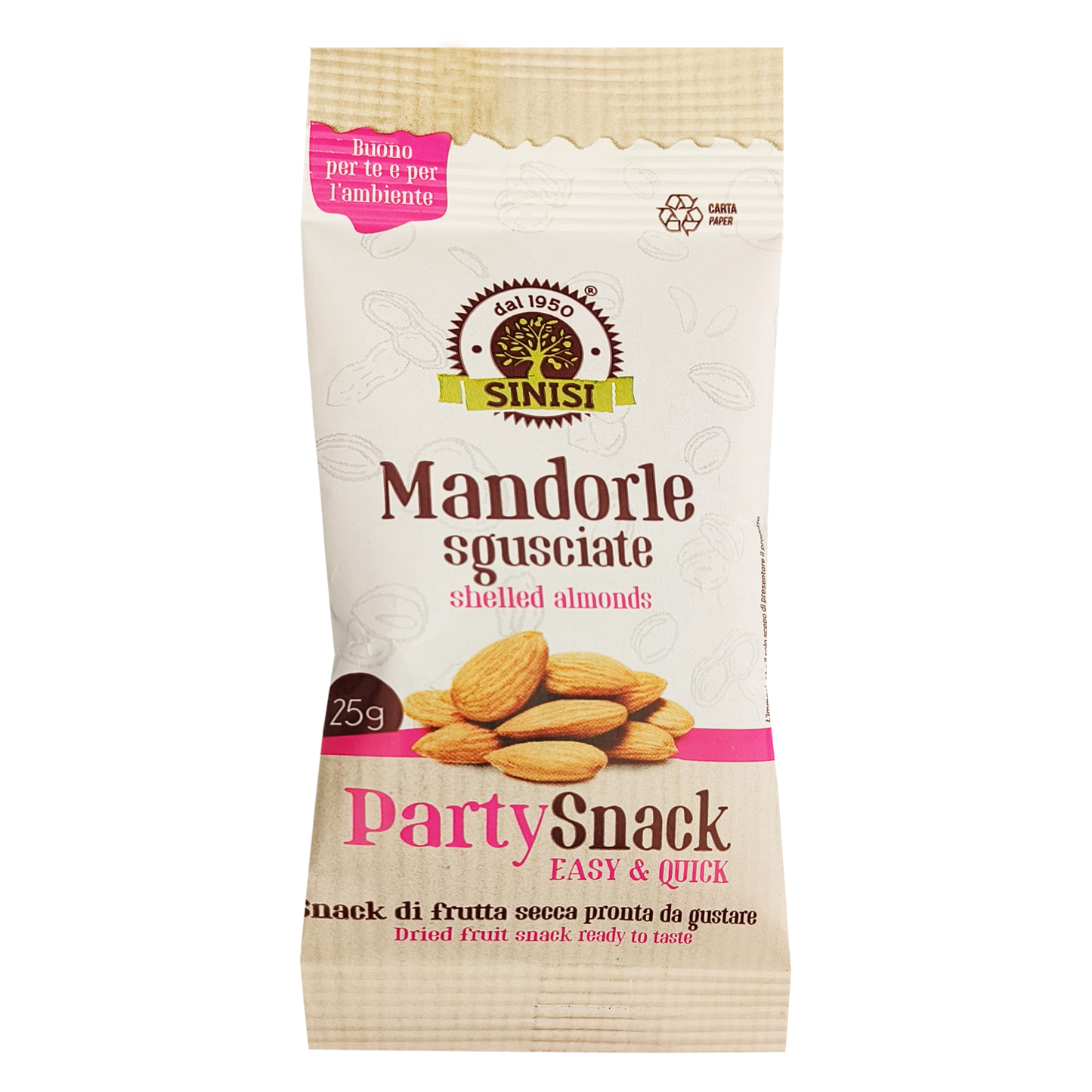 Mandorle sgusciate 25 gr- Confezione da 24 pz