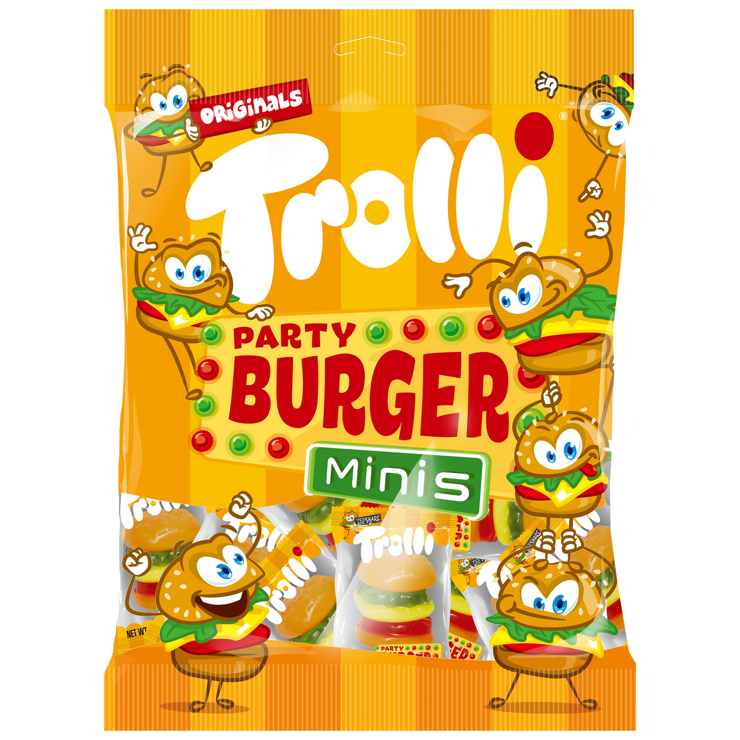 Trolli Burger minis 100gr - Confezione da 10x10 pezzi
