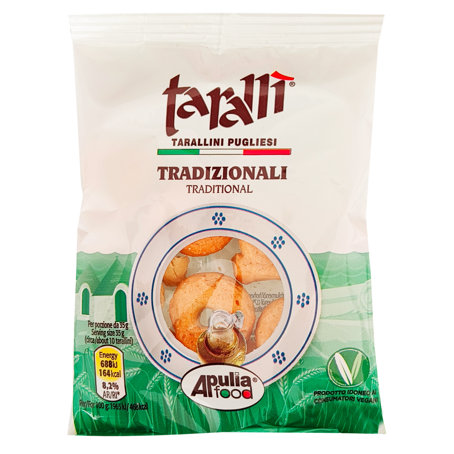 Tarallì , tarallini all'Olio extra Vergine di Oliva da 35gr - Confezione da 50 pezzi
