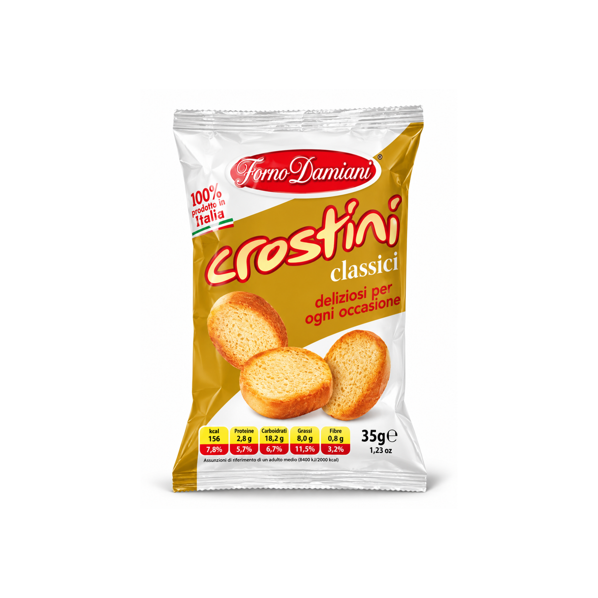 Crostini Forno Damiani da 35gr - Confezione da 50 pezzi