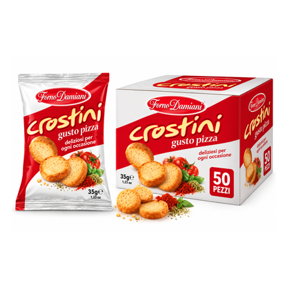 Crostini Forno Damiani da 35gr - Confezione da 50 pezzi