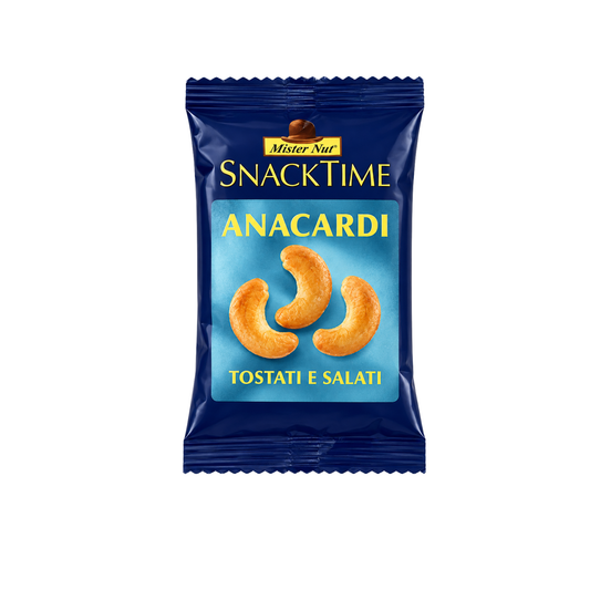 Mr. Nut , Anacardi tostate e salate da 24 g- Confezione da 24 pezzi