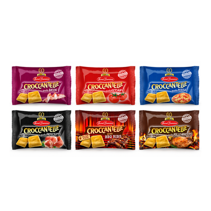 Croccantelle gusto bacon, Forno Damiani da 40gr - Confezione da 50 pezzi