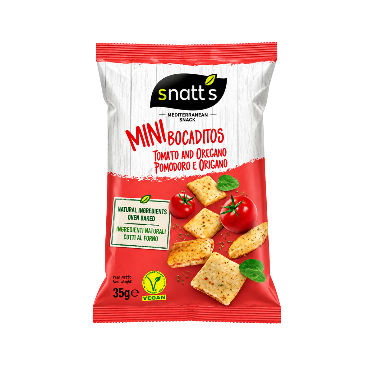 Mini Bocadidos gusto pomodoro da 35gr - Confezione da 30 pezzi