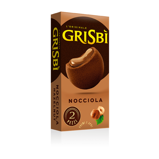 Grisbì 2 biscotti alla nocciola da 30 gr - Confezione da 30 pezzi