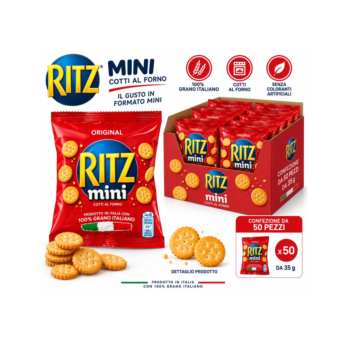 Ritz mini da 35 gr - Confezione da 50 pezzi