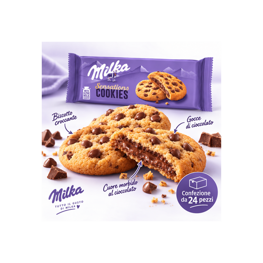 Milka Cookiefilled 2 biscotti da 52 g - Confezione da 24 pezzi