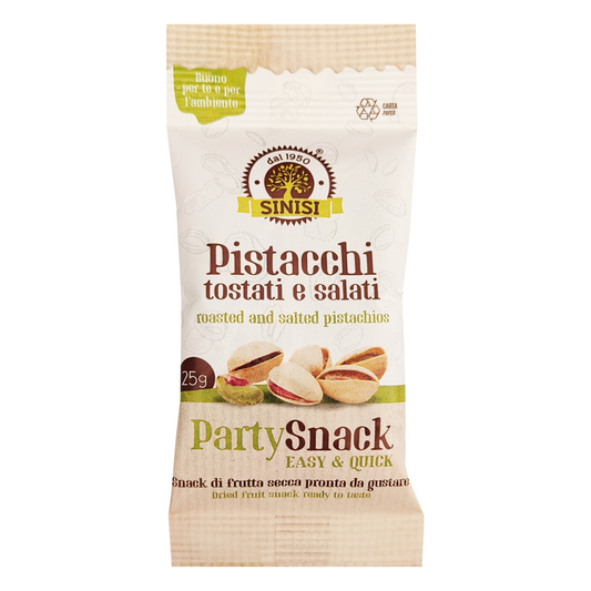 Pistacchi tostati e salati 25 gr- Confezione da 24 pz