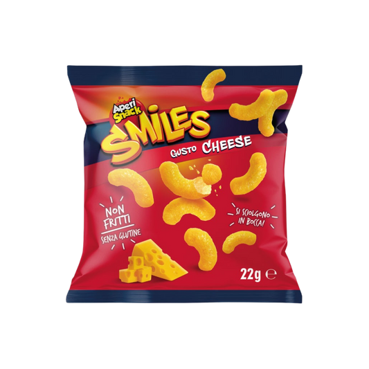 Aperi Snack Smiles cornetti al formaggio mono 22g- Confezione da 36 pezzi