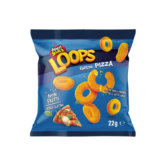 Aperi Snack Loops gusto pizza mono 22g- Confezione da 36 pezzi