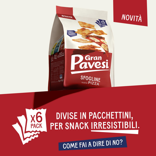 Gran Pavesi Sfogline gusto pizza da 30 grammi - Confezione da 6 pezzi
