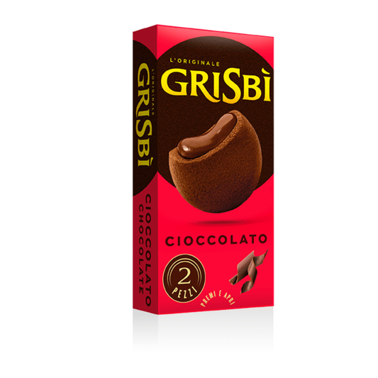 Grisbì 2 biscotti al cioccolato da 30 gr - Confezione da 30 pezzi